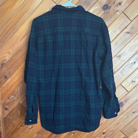 Pendleton Fireside Black and Green Plaid Casual Button Down Shirt Size Large - Picture 4 of 6